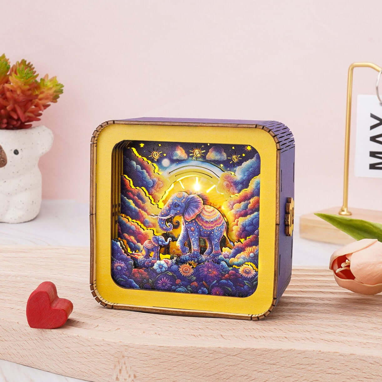 3D Wooden Puzzle Night Light, DIY kits for adults