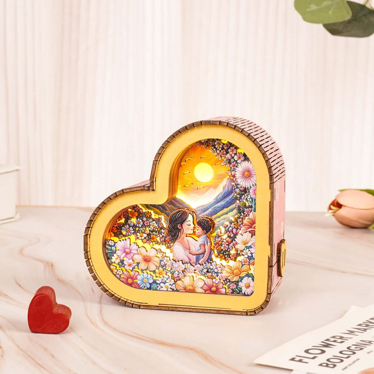 3D Wooden Puzzle Night Light, DIY kits for adults