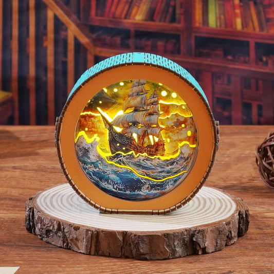 3D Wooden Puzzle Night Light, DIY kits for adults