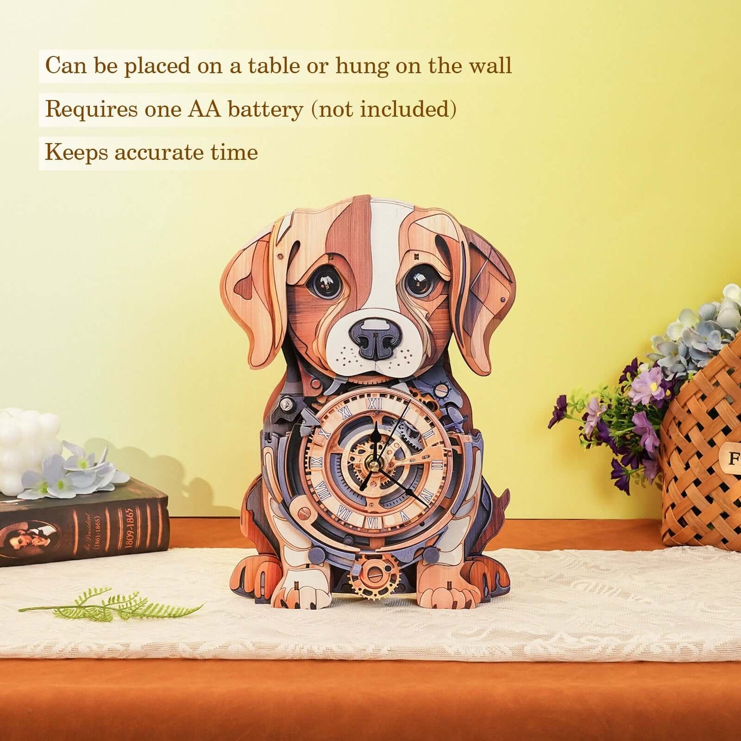DIY Wooden Clock, 3D Puzzle Craft Kit
