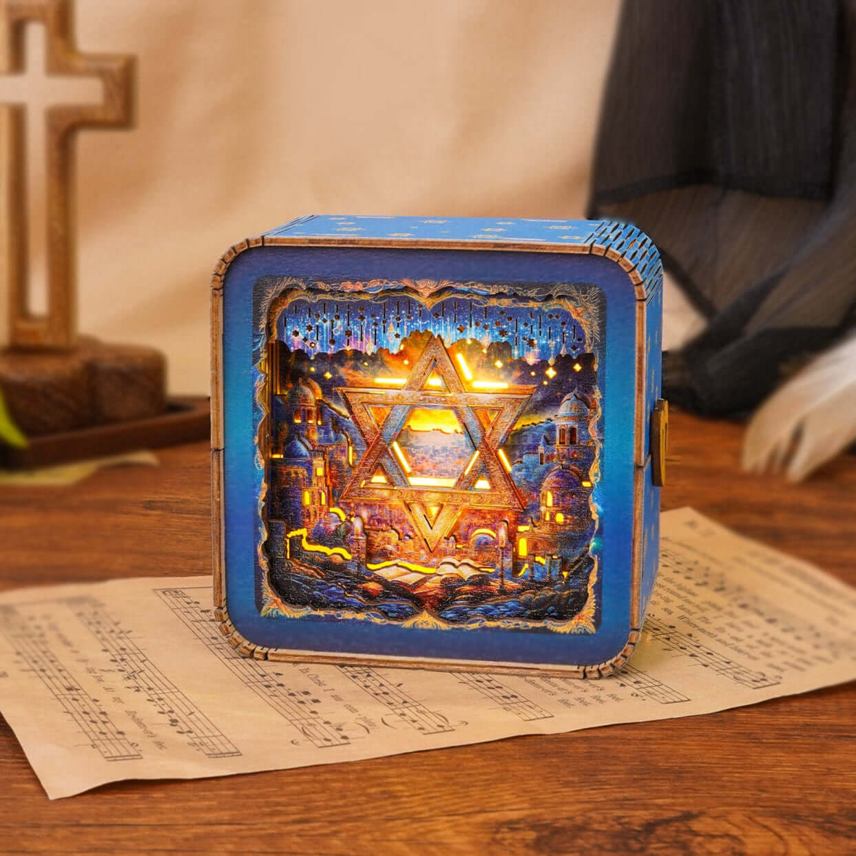 3D Wooden Puzzle Night Light, DIY kits for adults