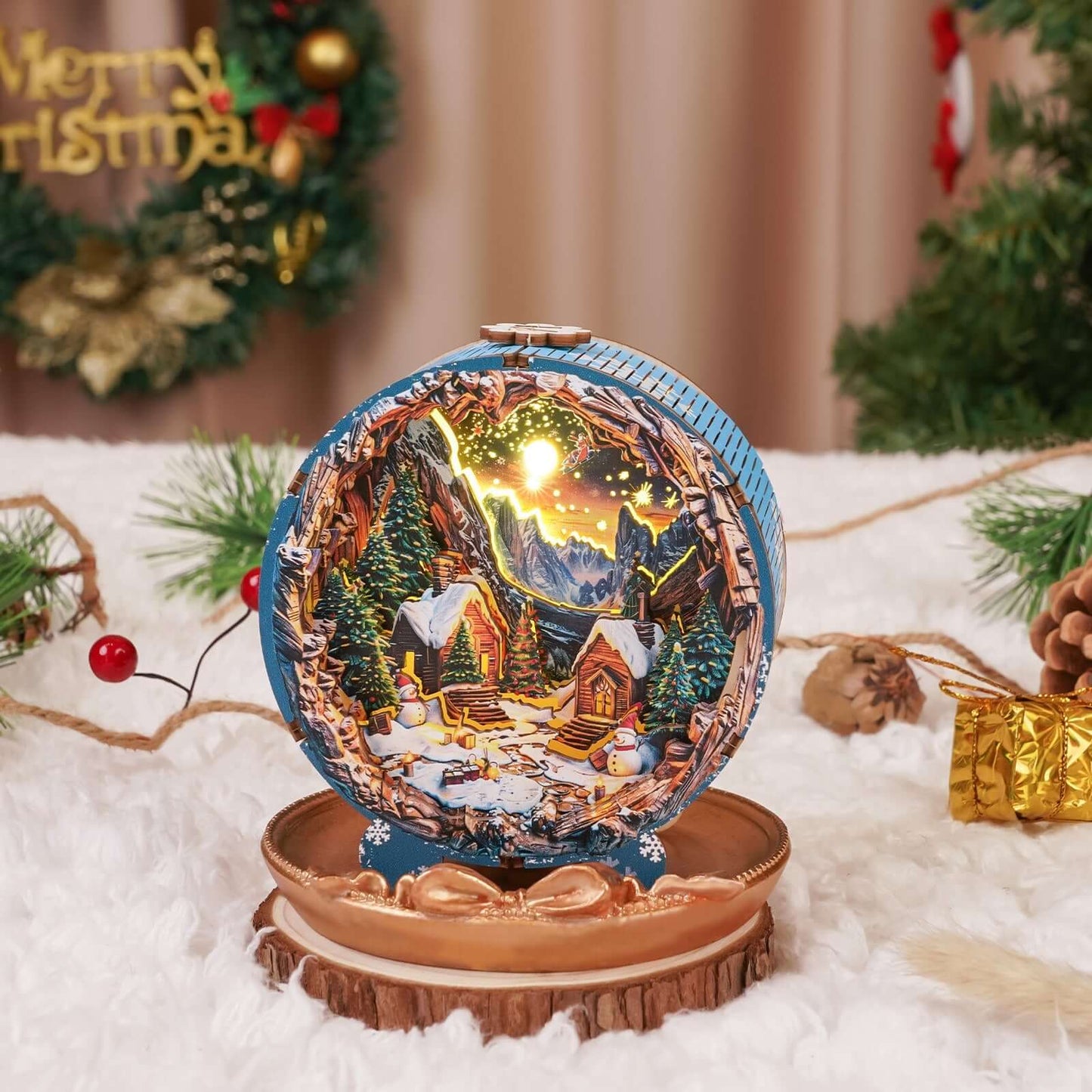 3D Wooden Puzzle Night Light, DIY kits for adults