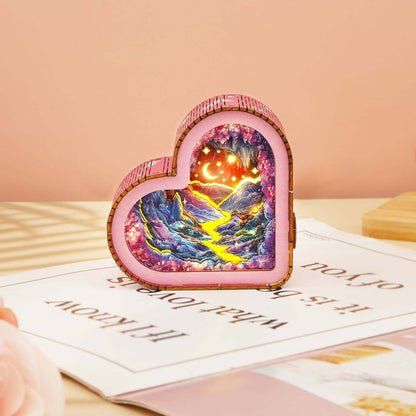 3D Wooden Puzzle Night Light, DIY kits for adults