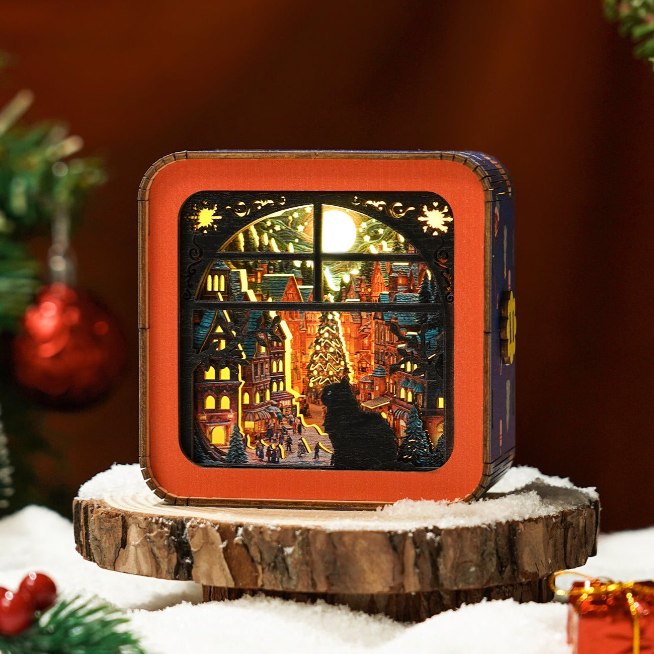 Christmas Eve - 3D Wooden Puzzle Night Light