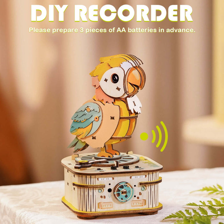 Cute Parrot - STEM Wooden DIY Recorder Kit for Kids