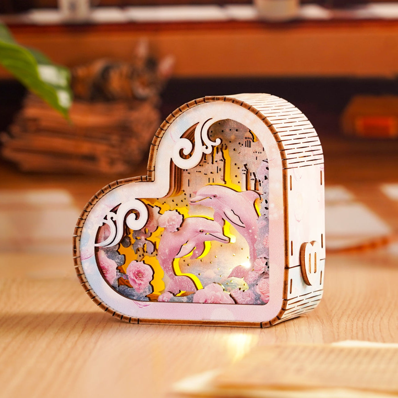 3D Wooden Puzzle Night Light, DIY kits for adults