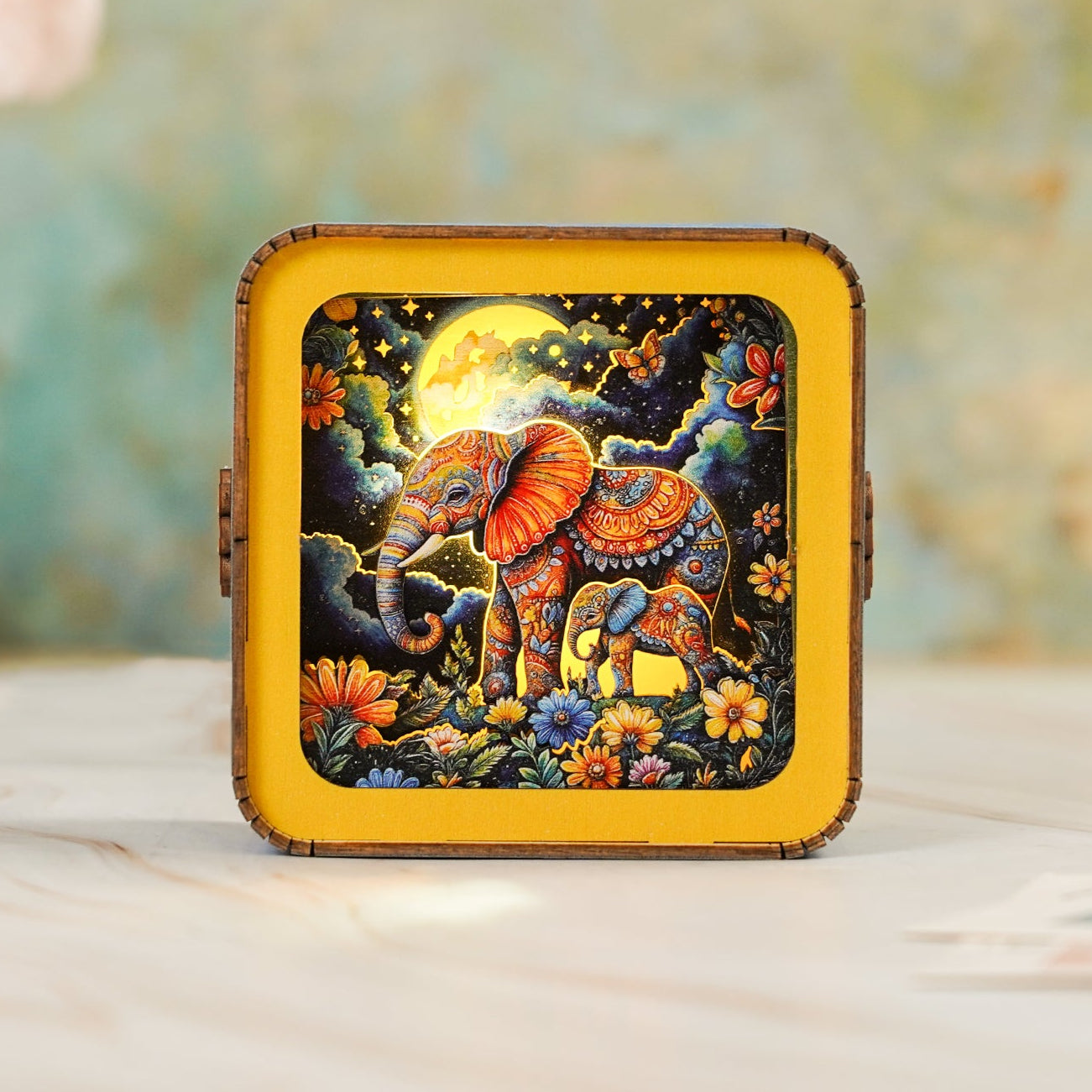 3D Wooden Puzzle Night Light, DIY kits for adults