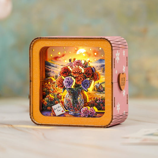 3D Wooden Puzzle Night Light, DIY kits for adults