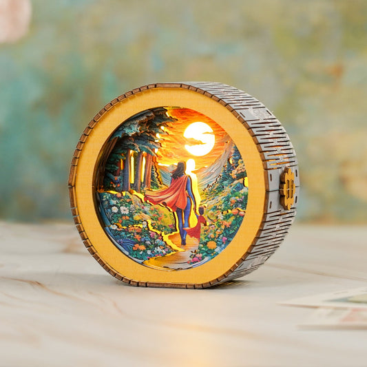 3D Wooden Puzzle Night Light, DIY kits for adults