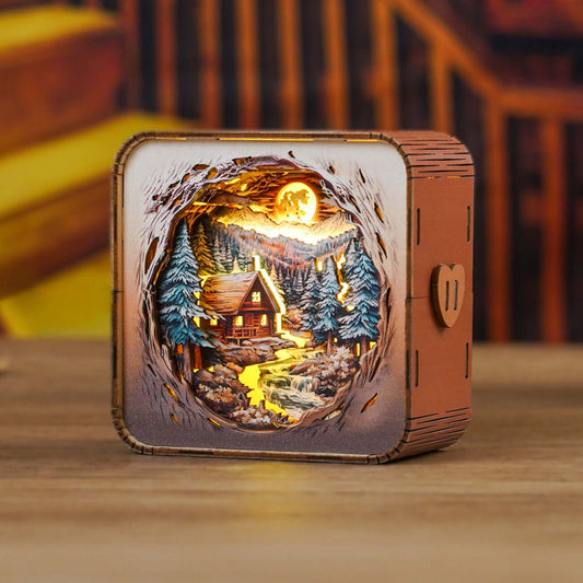 3D Wooden Puzzle Night Light, DIY kits for adults