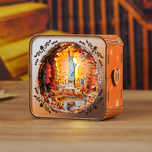 3D Wooden Puzzle Night Light, DIY kits for adults