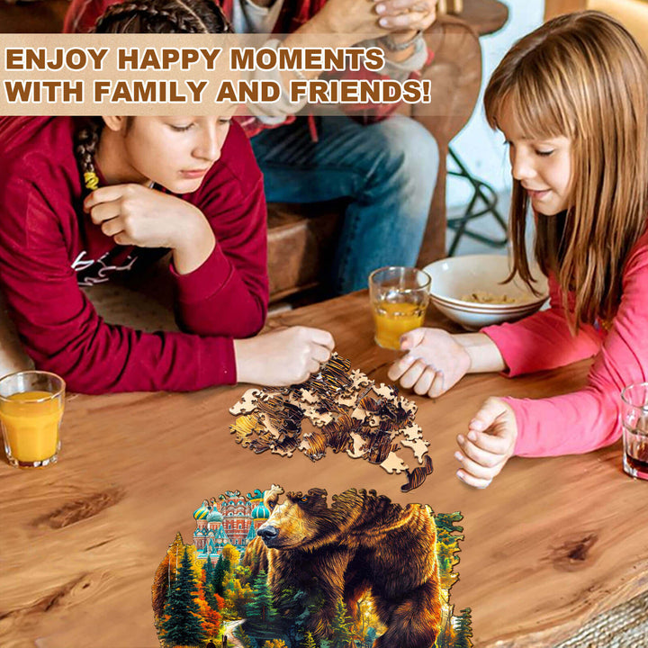 Bear and Basilica Wooden Jigsaw Puzzle