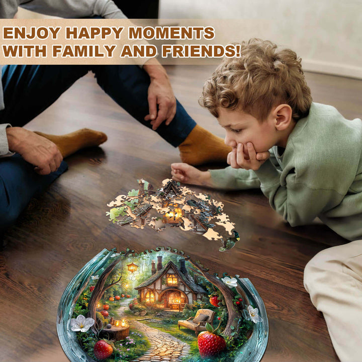 Pear shaped courtyard Wooden Jigsaw Puzzle