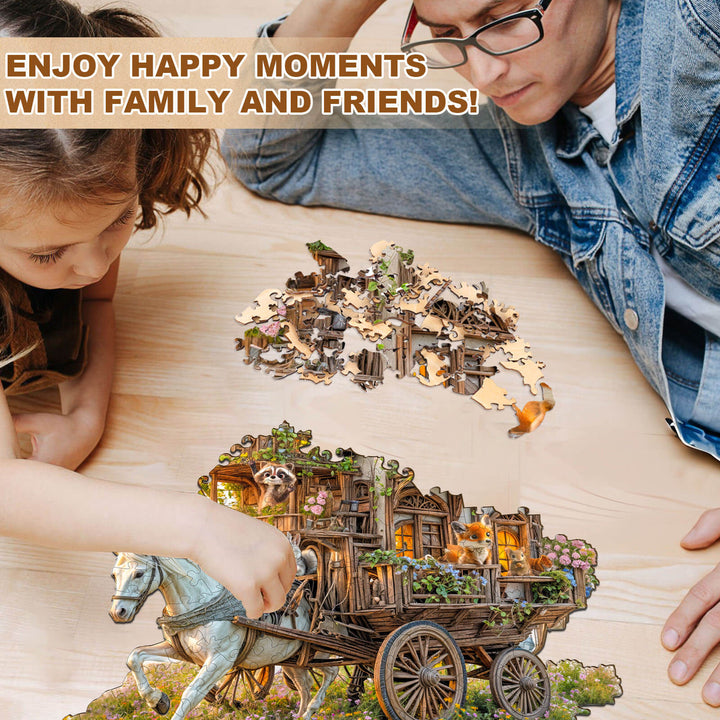 Animal carriage Wooden Jigsaw Puzzle