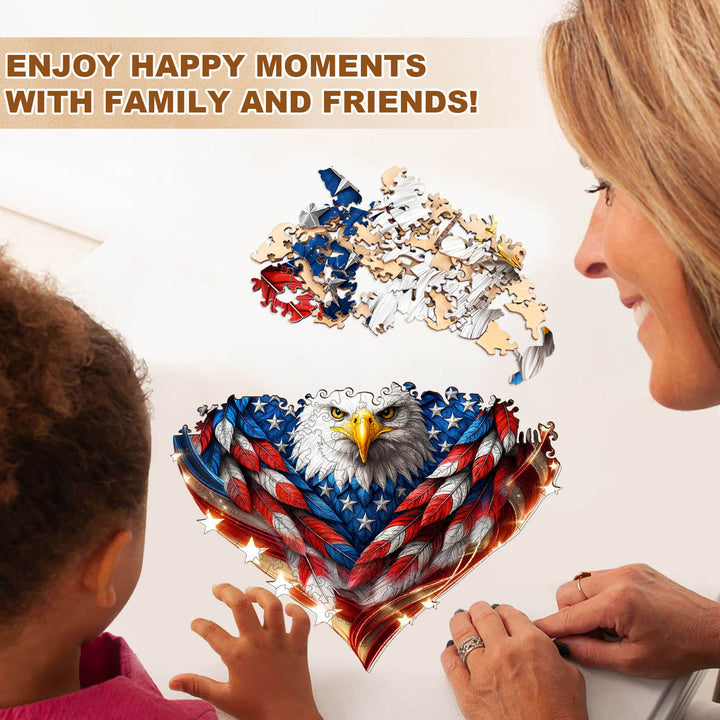 Patriotic Eagle-2 Wooden Jigsaw Puzzle