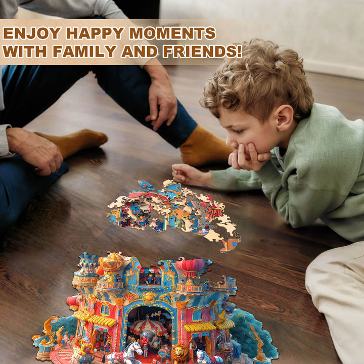 Colorful Circus Wooden Jigsaw Puzzle