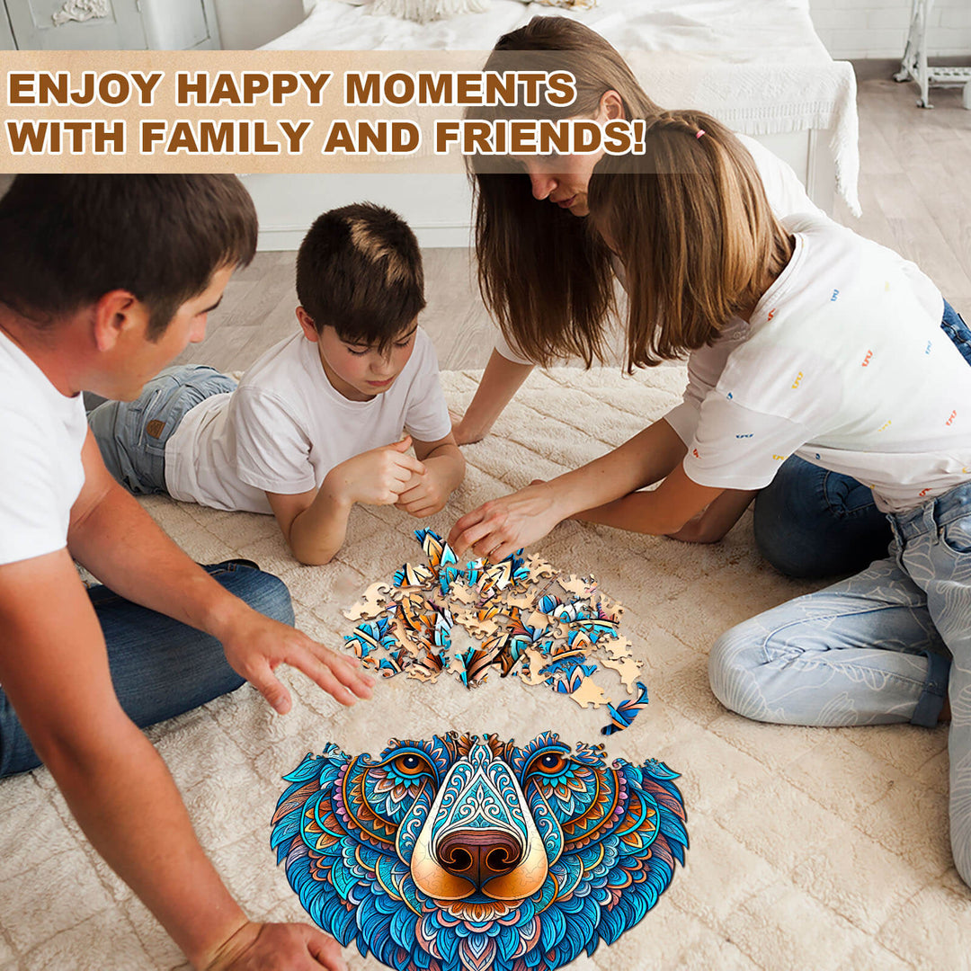 Colorful bear Wooden Jigsaw Puzzle
