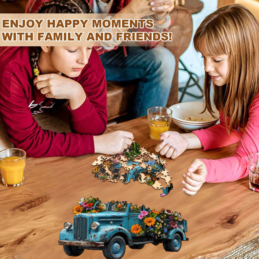 Flower Truck Wooden Jigsaw Puzzle