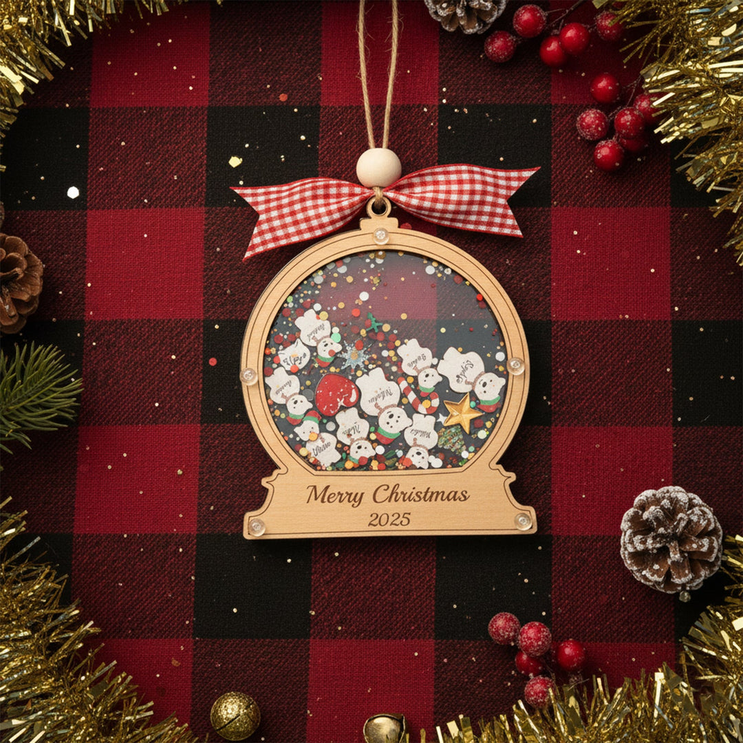 Christmas Snow Globe Ornament - Bear