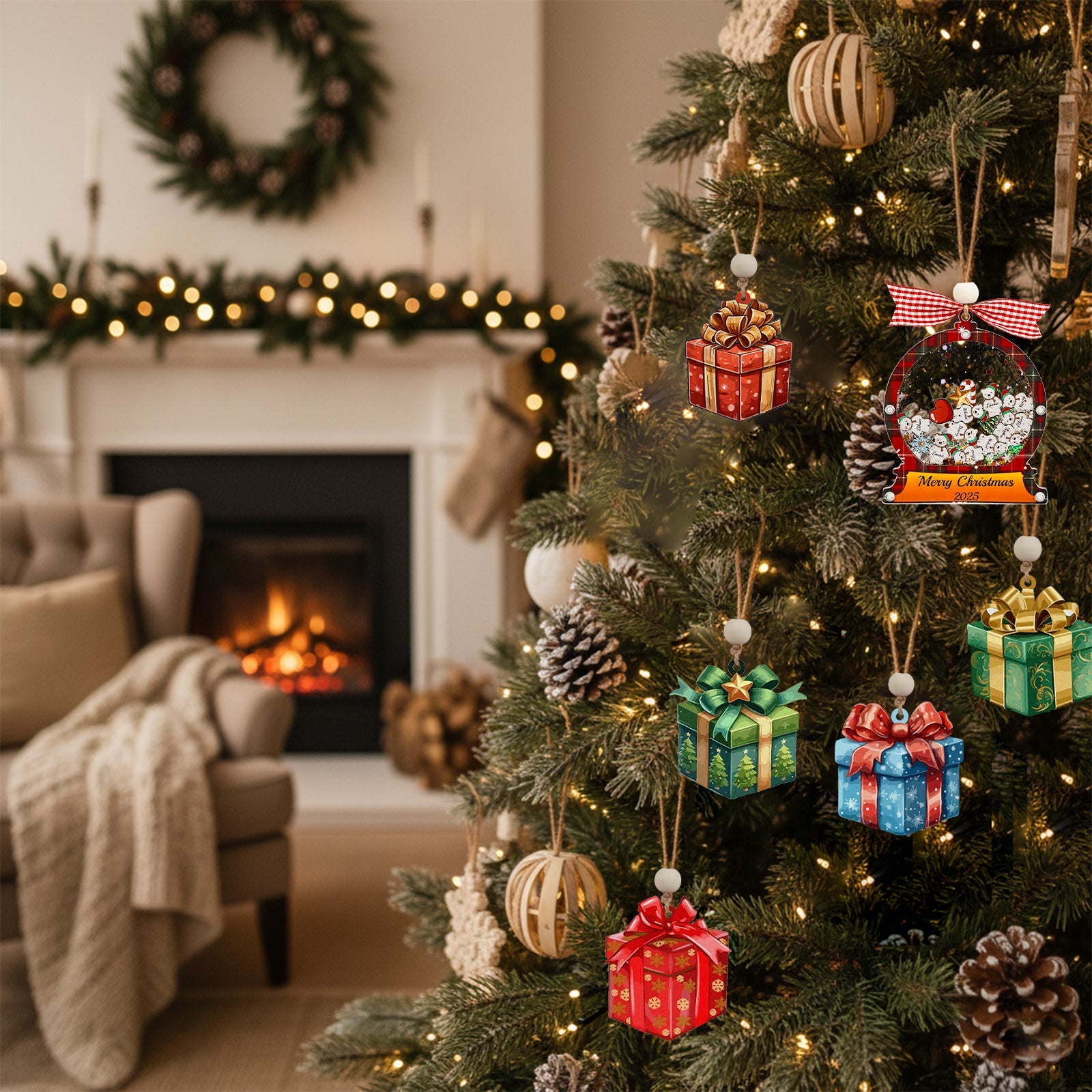 Christmas Snow Globe Ornament - Snow Man