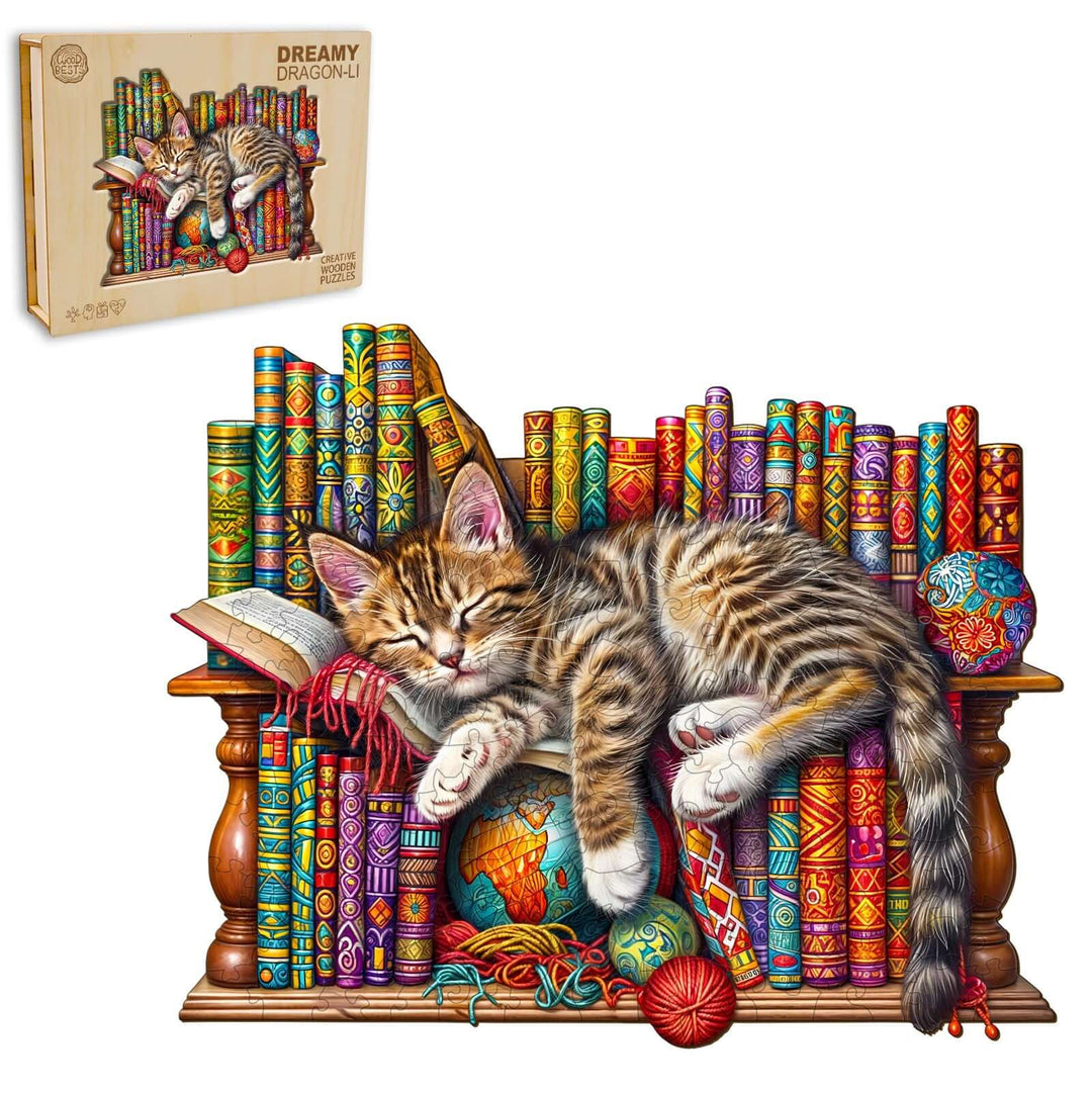 Dreamy Cat-Li Wooden Jigsaw Puzzle
