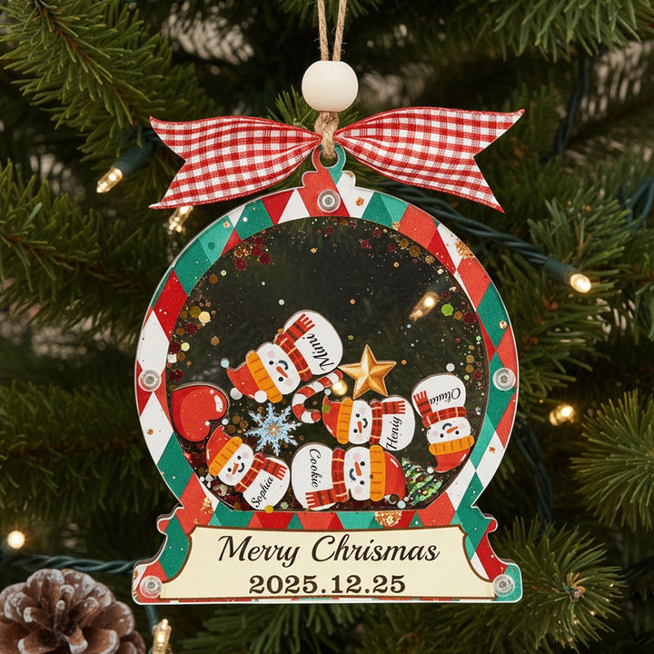 Christmas Snow Globe Ornament - Snow Man
