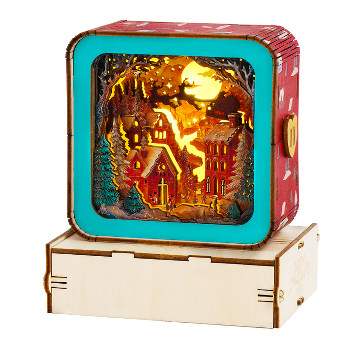 Wonderful Christmas Eve - 3D Wooden Puzzle Night Light