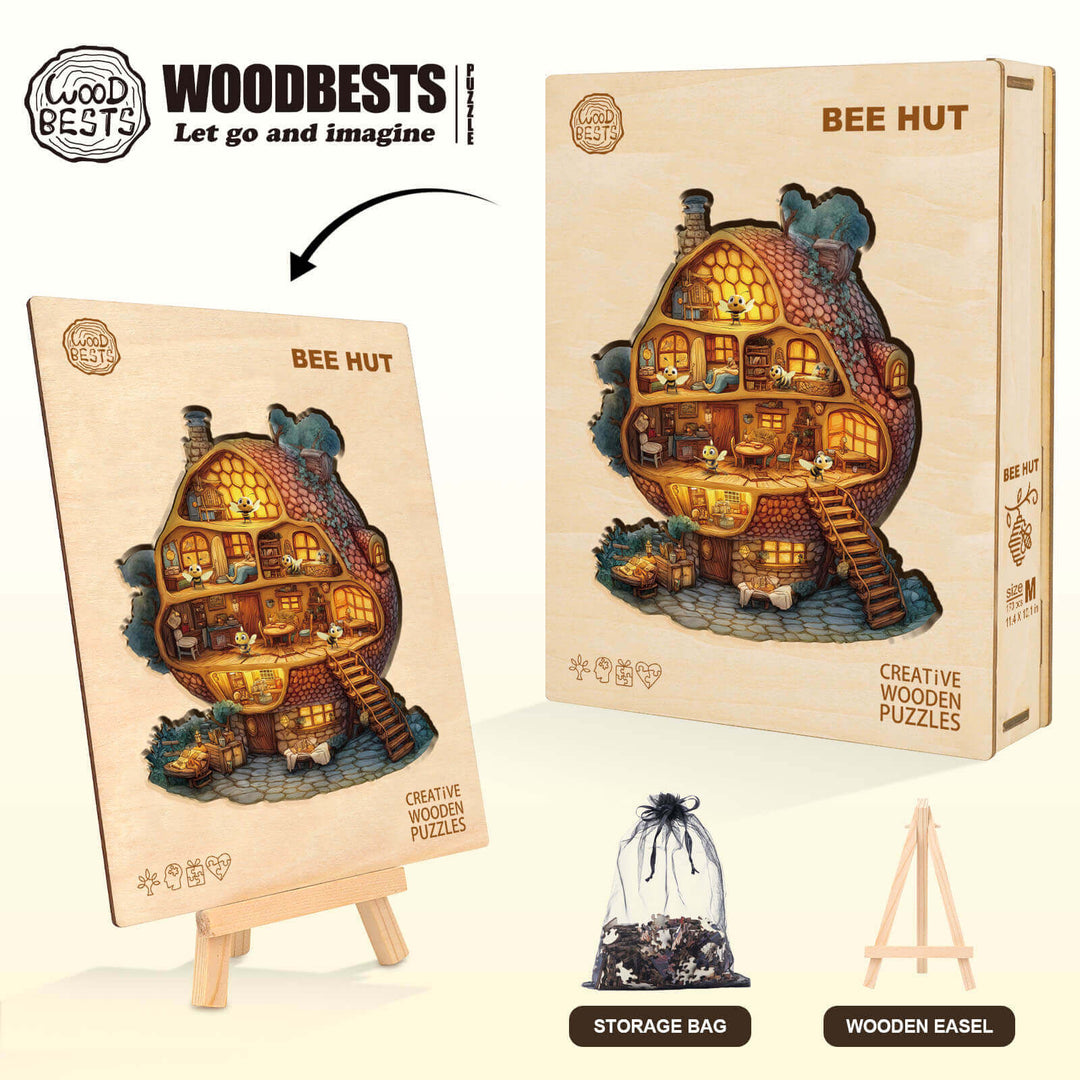 Bee Hut Wooden Jigsaw Puzzle