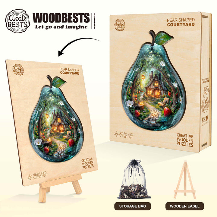 Pear shaped courtyard Wooden Jigsaw Puzzle