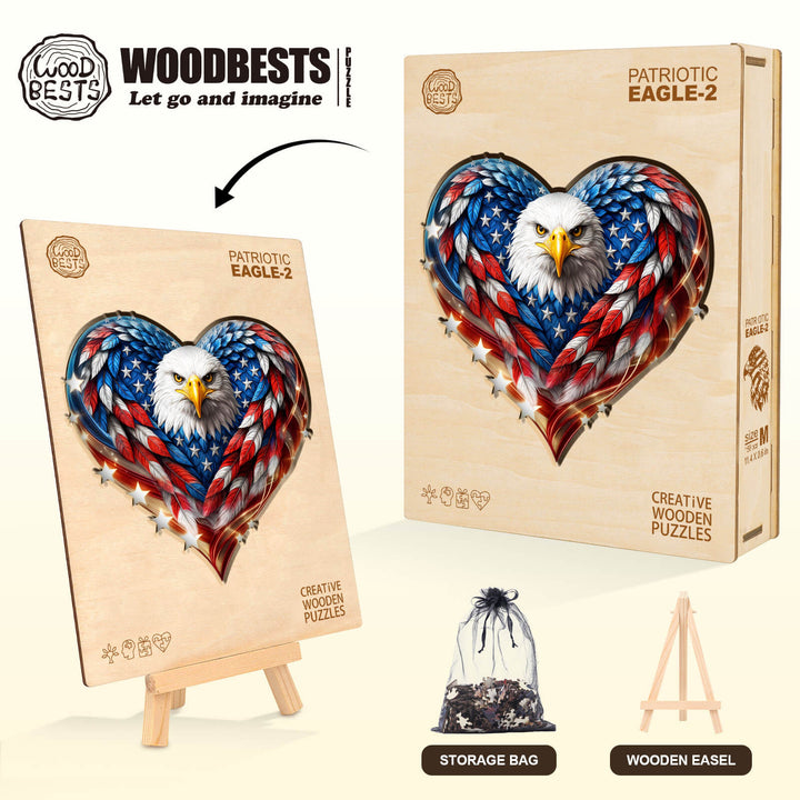 Patriotic Eagle-2 Wooden Jigsaw Puzzle