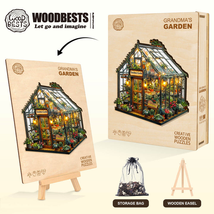 Grandma's Garden Wooden Jigsaw Puzzle
