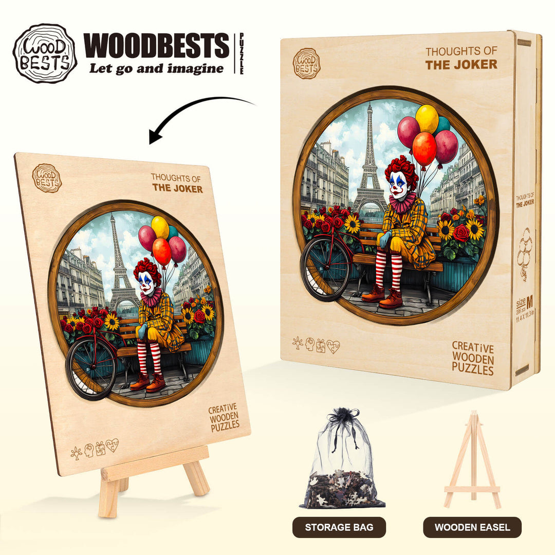 Thoughts of the Joker Wooden Jigsaw Puzzle