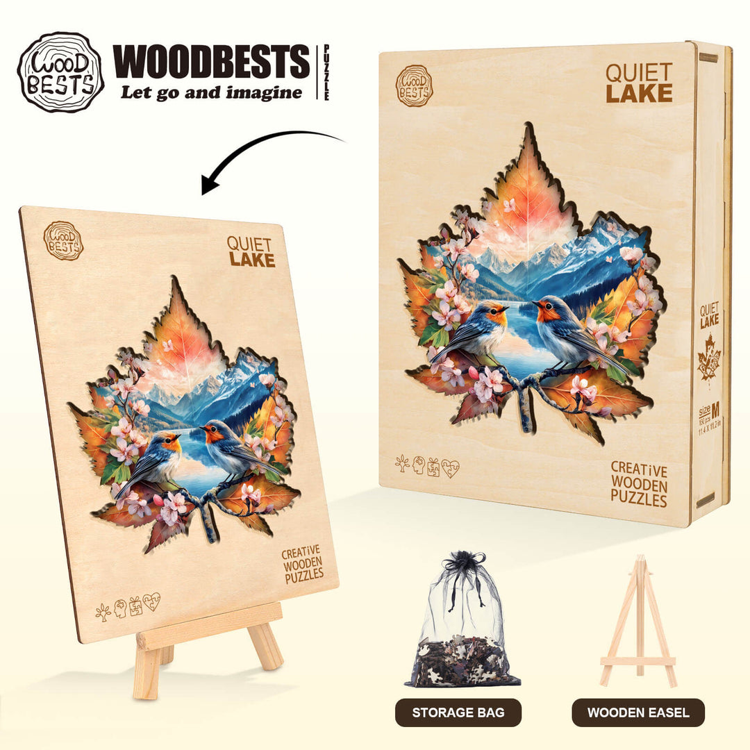 Quiet lake Wooden Jigsaw Puzzle