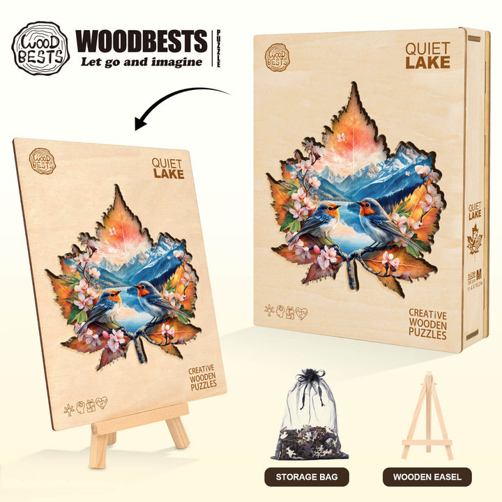 Quiet lake Wooden Jigsaw Puzzle