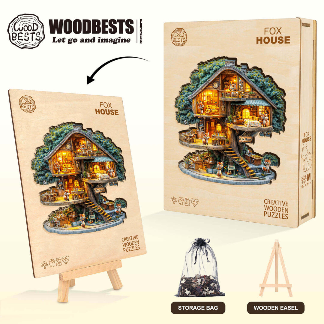 Fox House Wooden Jigsaw Puzzle