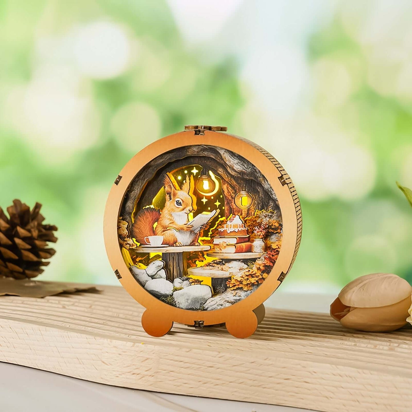 3D Wooden Puzzle Night Light, DIY kits for adults