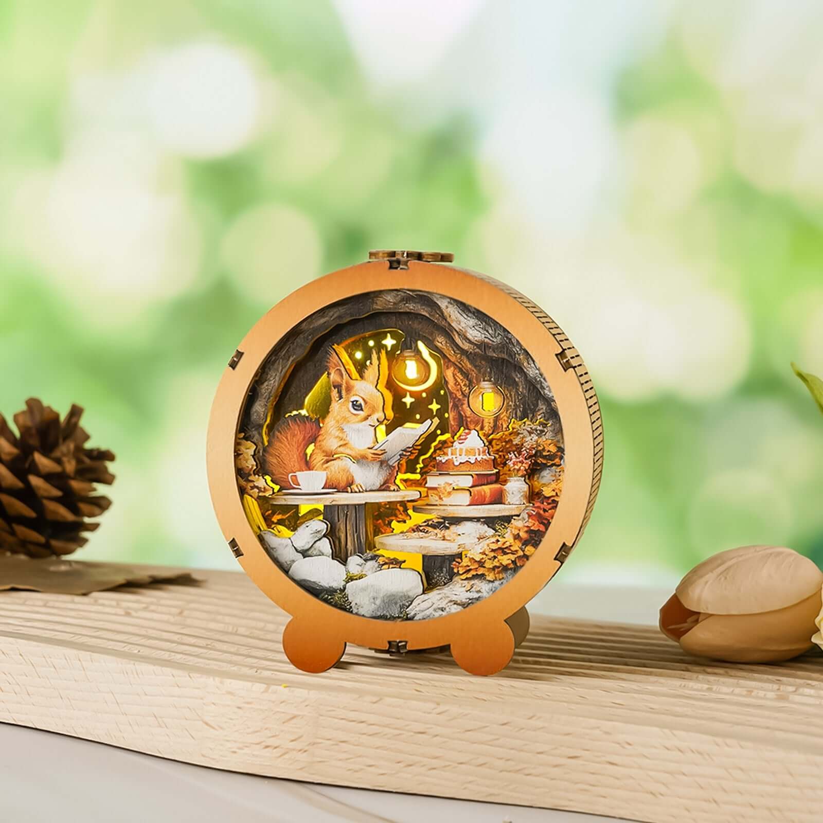 3D Wooden Puzzle Night Light, DIY kits for adults