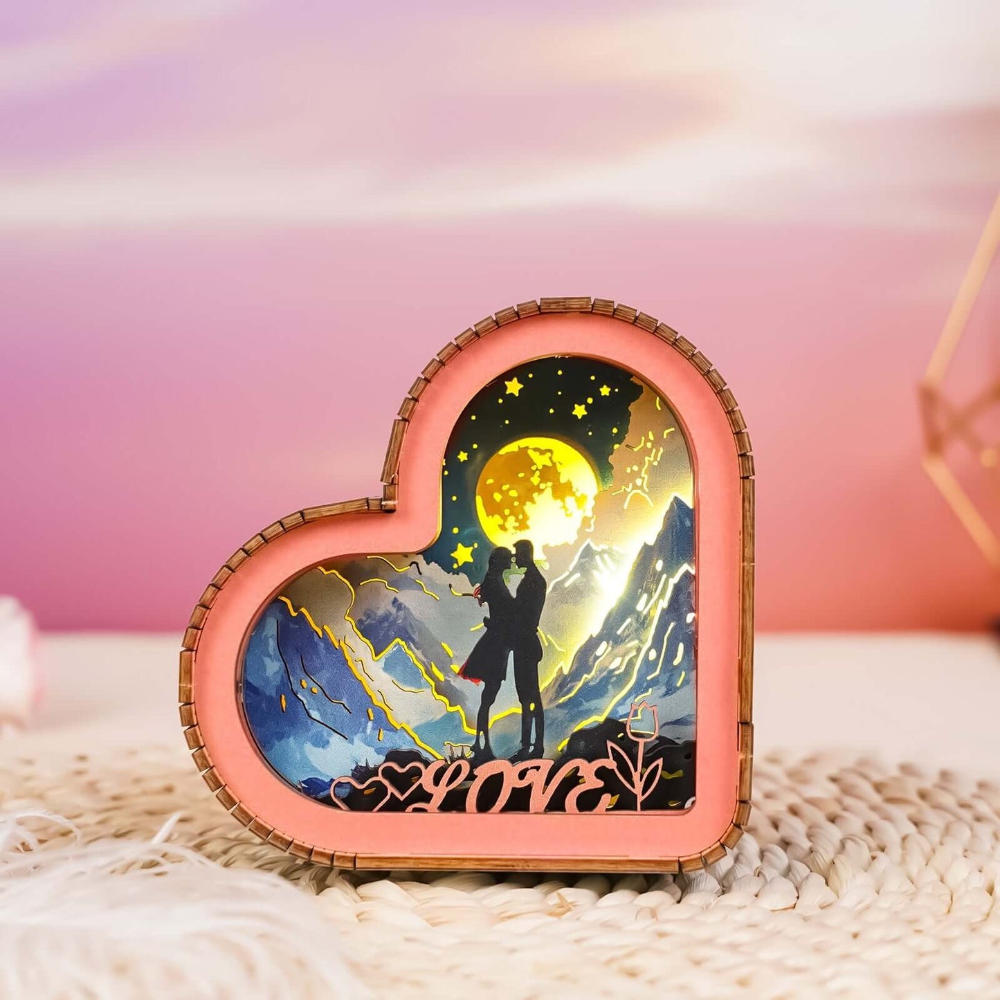 3D Wooden Puzzle Night Light, DIY kits for adults