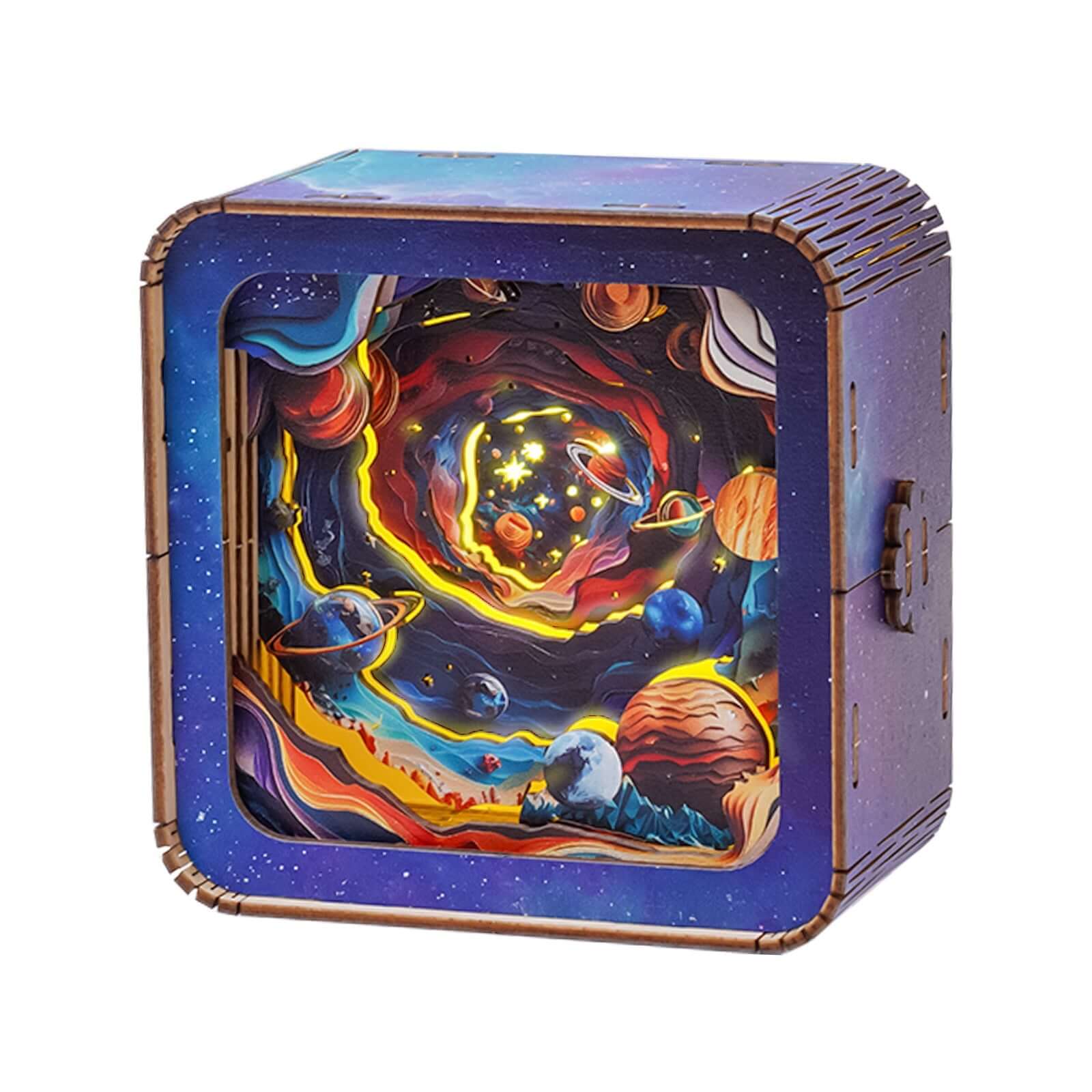 3D Wooden Puzzle Night Light, DIY kits for adults