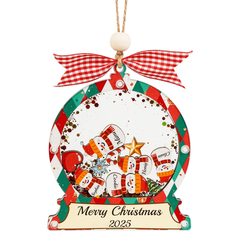 Christmas Snow Globe Ornament - Snow Man