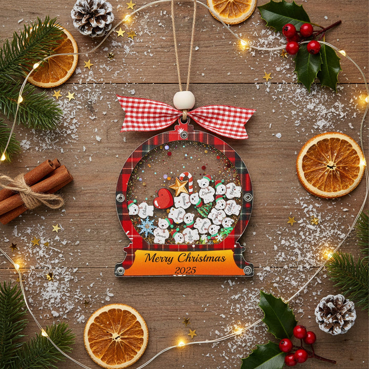 Christmas Snow Globe Ornament - Bear