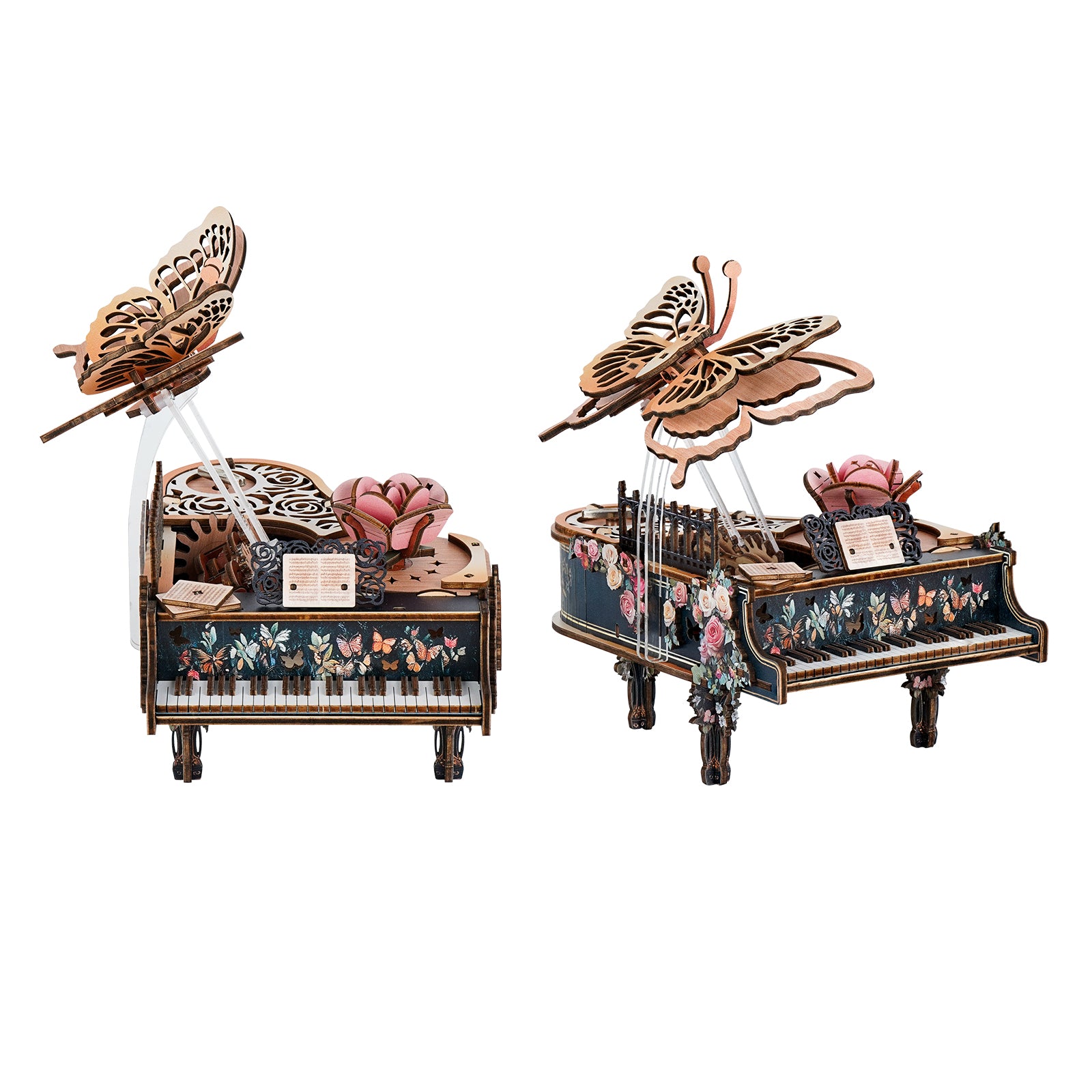 Waltz of Butterfly Mechanical DlY Kit, 3D Wooden Music Box – CUTYWOOD