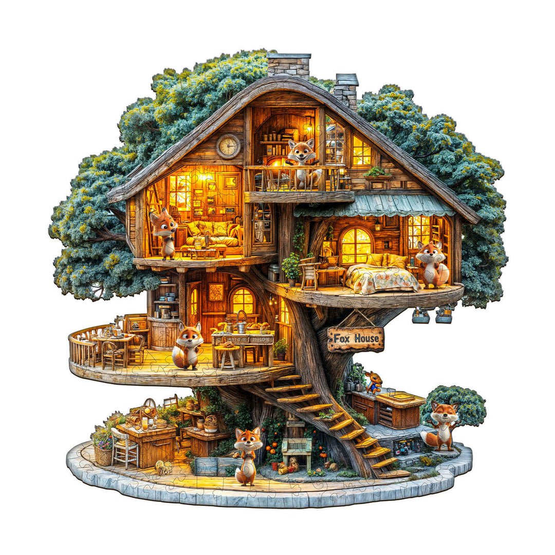 Fox House Wooden Jigsaw Puzzle
