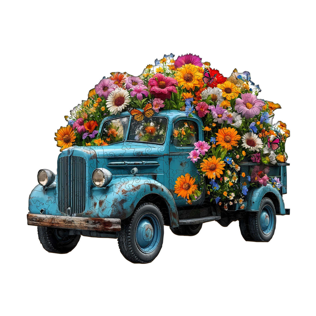 Flower Truck Wooden Jigsaw Puzzle
