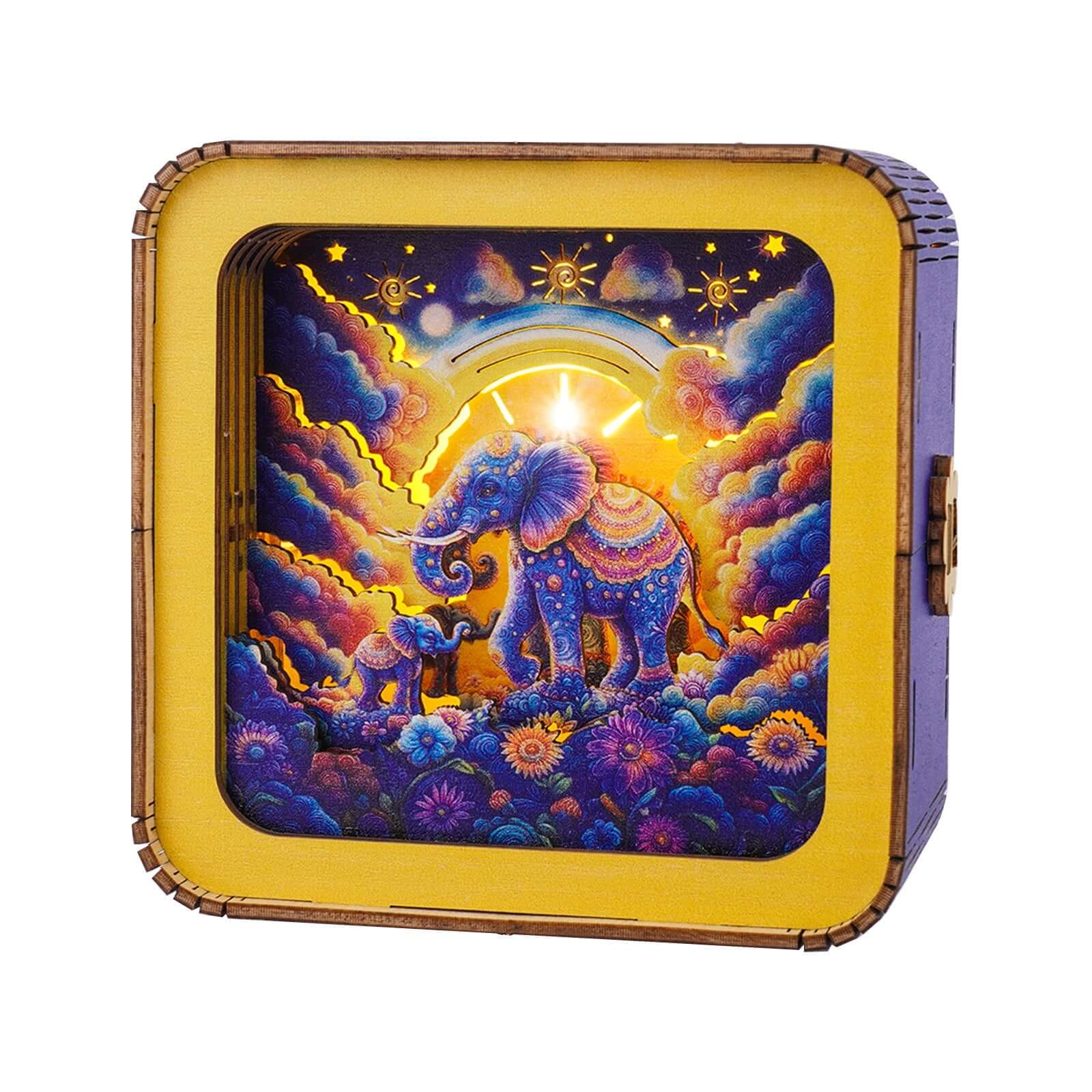 3D Wooden Puzzle Night Light, DIY kits for adults