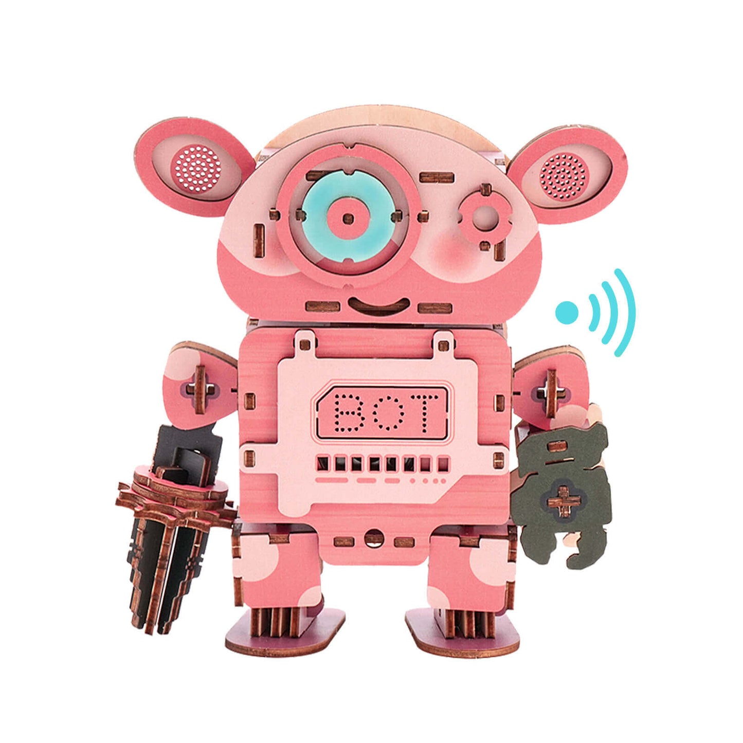 Benny Bear Robot - STEM Wooden DIY Recorder Kit for Kids
