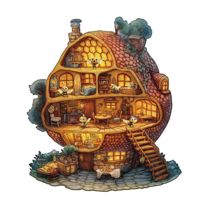 Bee Hut Wooden Jigsaw Puzzle