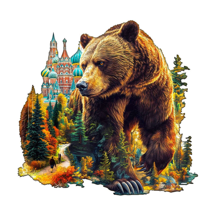 Bear and Basilica Wooden Jigsaw Puzzle