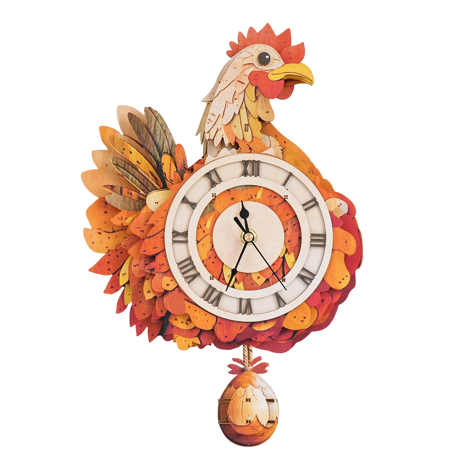 Cluck & Tick Hen – DIY Wooden Clock, 3D Puzzle Craft Kit