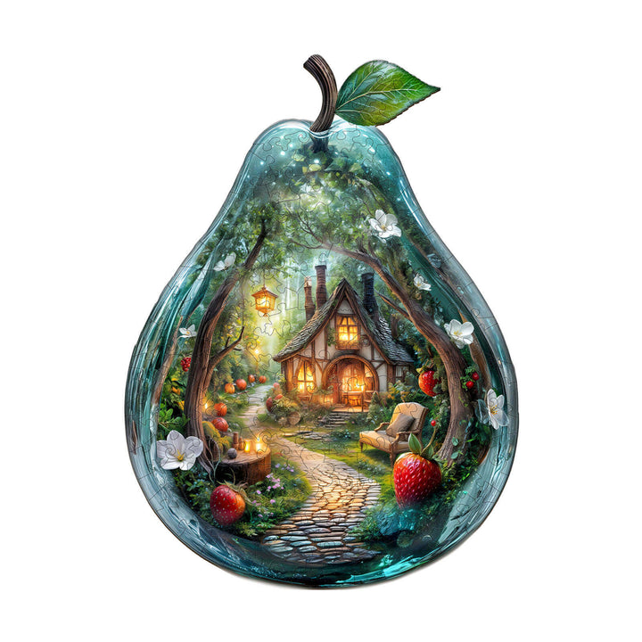 Pear shaped courtyard Wooden Jigsaw Puzzle